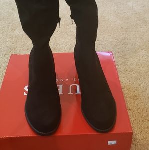 GUESS Black Over the Knee Boots